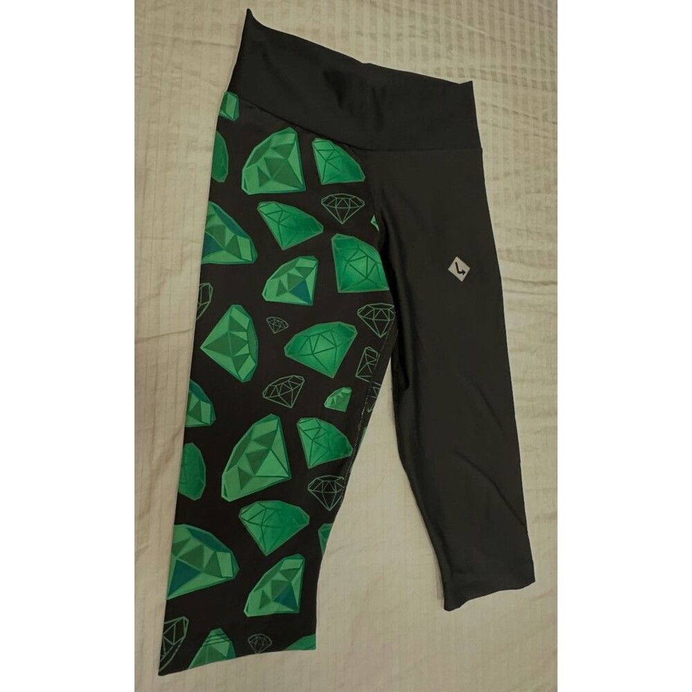 WOMENS PULL ON ATHLETIC YOGA CAPRIS PANTS SIZE M